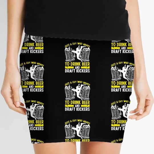 Fantasy Football Player Drinking Draft Kickers Women's Mini Skirts