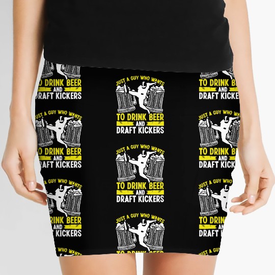 Fantasy Football Player Drinking Draft Kickers Women's Mini Skirts