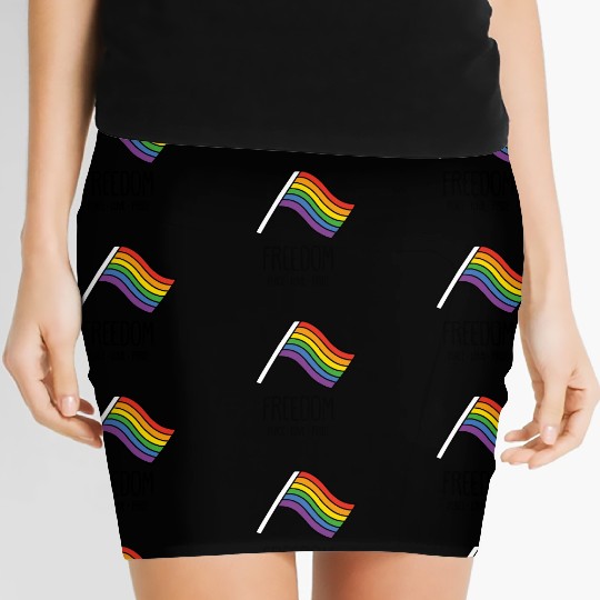 LGBTQ+ Freedom Flag Women's Mini Skirts