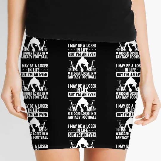 Fantasy Football Looser Funny Humor Fantasy Team Women's Mini Skirts