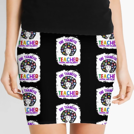 One Thankful Teacher, Hispanic Heritage month Women's Mini Skirts