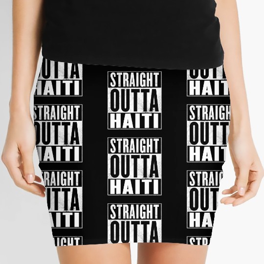 Haiti Straight Outta Haiti Women's Mini Skirts