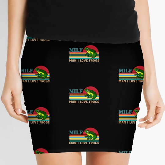 Milf Man I Love Frogs Women's Mini Skirts