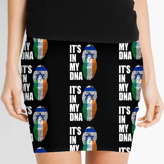 Israel And Irish Mix Heritage DNA Flag Women's Mini Skirts