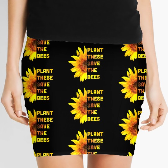 Womens Sunflower Women's Mini Skirts Plant Lover Plant These