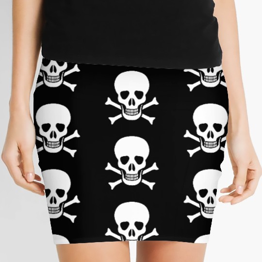 Human skull Women's Mini Skirts