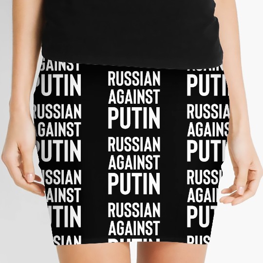Russian against Putin white Women's Mini Skirts