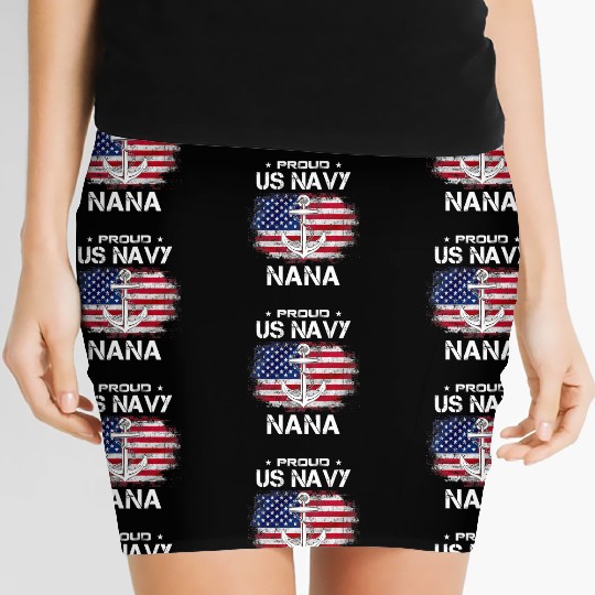 US Na vy Proud Nana Proud US Na vy Nana Grandma Women's Mini Skirts