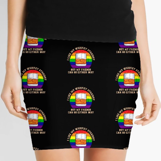 I Like My Whiskey Straight LGBTQ Pride Month Women's Mini Skirts