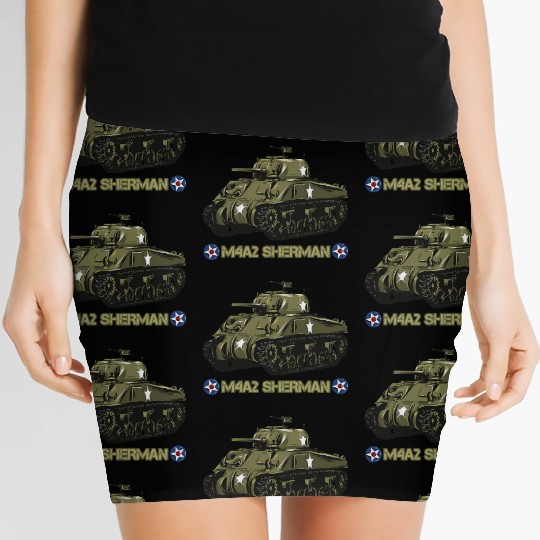 World War 2 American Tank M4A2 Sherman Women's Mini Skirts