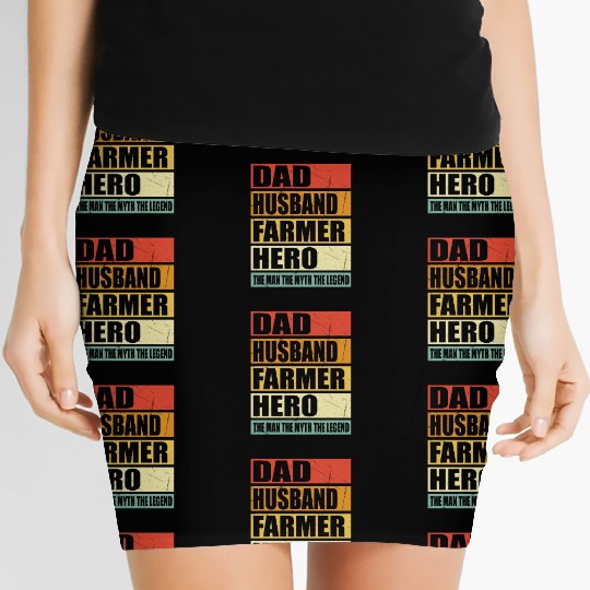 Dad Husband Farmer Hero Women's Mini Skirts