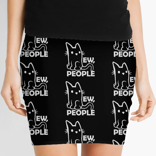 pet cats ew people Women's Mini Skirts