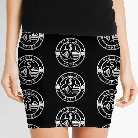 DIGITAL PAPER RAIDERS Women's Mini Skirts