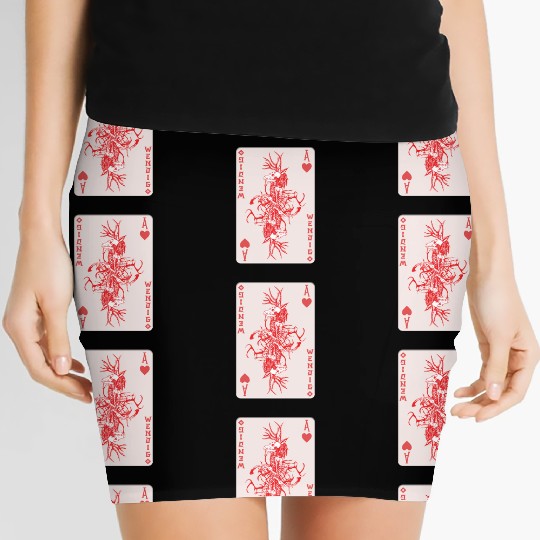 Folk Creature Wendigo Card Halloween Cryptid Women's Mini Skirts