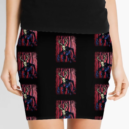 Wendigo Folk Creature Forest Halloween Cryptid Women's Mini Skirts