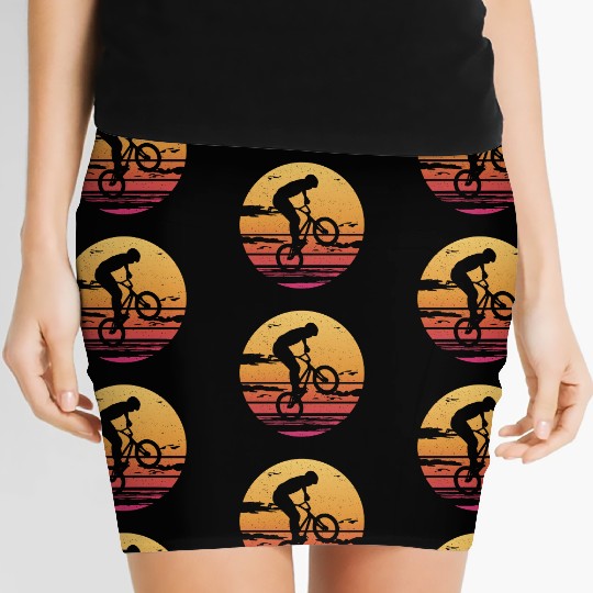 BMX Bike Tricks Bicycle Riders Graphic Cycling BMX Women's Mini Skirts