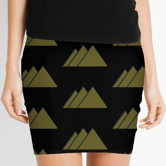 Pretty Problems Jack Brown Triangle Lines Women's Mini Skirts