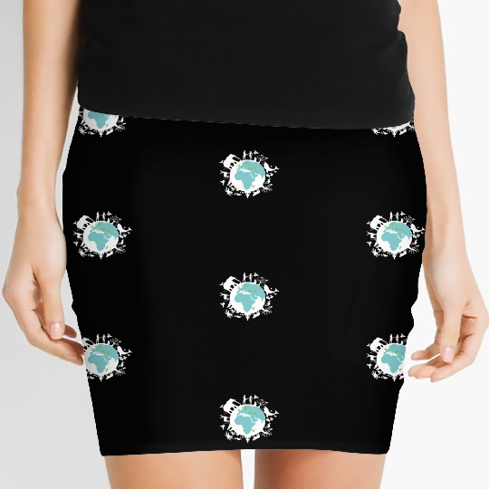 Save Our Home Earth Protection Support Women's Mini Skirts