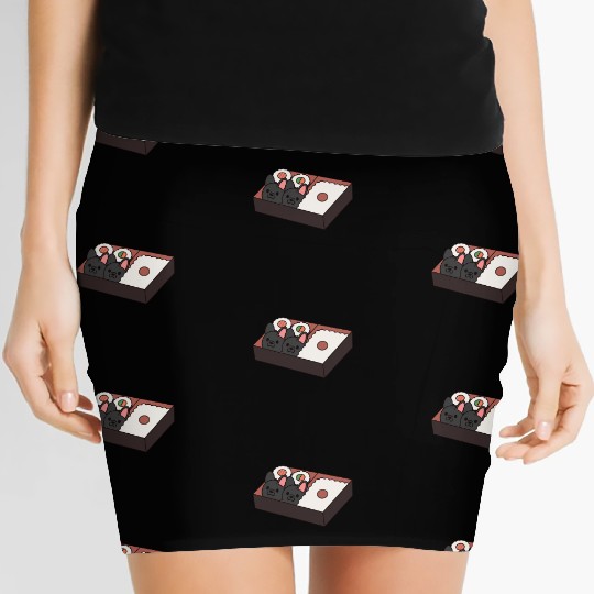 Sushi Bento Box French Bulldog Women's Mini Skirts