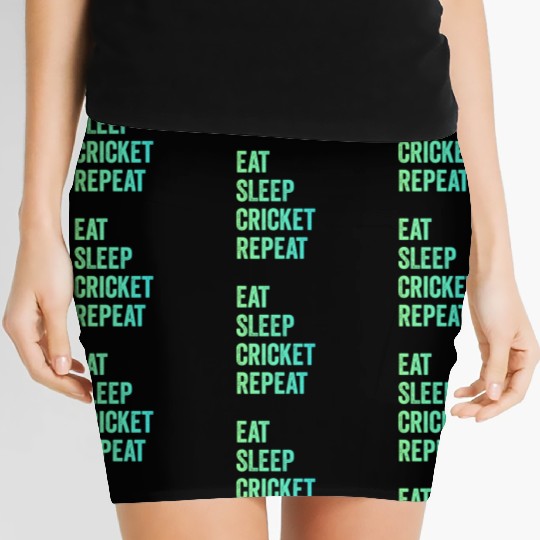 Eat sleep cricket repeat | Cricket Lover Women's Mini Skirts