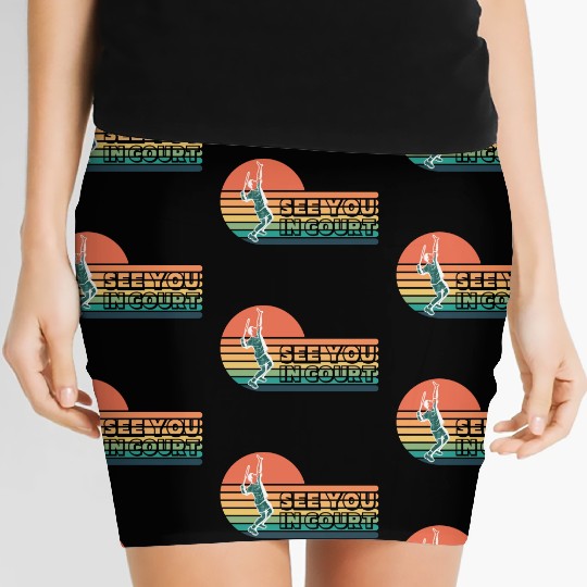 Funny Tennis See You In Court Women's Mini Skirts