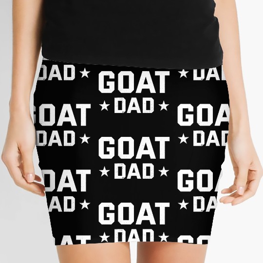 Mens Funny Goat Dad Animal Lover Farmer Fathers Women's Mini Skirts