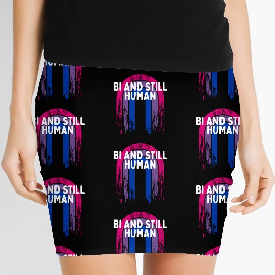 Bi and Still Human Bisexual LGBTQ Bi Pride LGBT Women's Mini Skirts