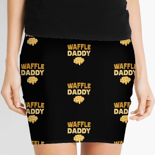 Waffle Daddy Food Waffle Whisperer Fathers Day Women's Mini Skirts