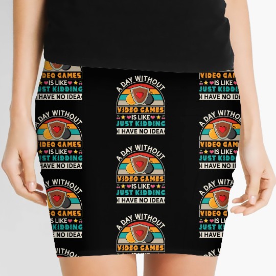 Video Game Lover Funny Gamer Women's Mini Skirts