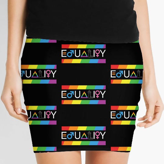 LBGT Flag Gay Pride Human Vintage Rainbow Women's Mini Skirts