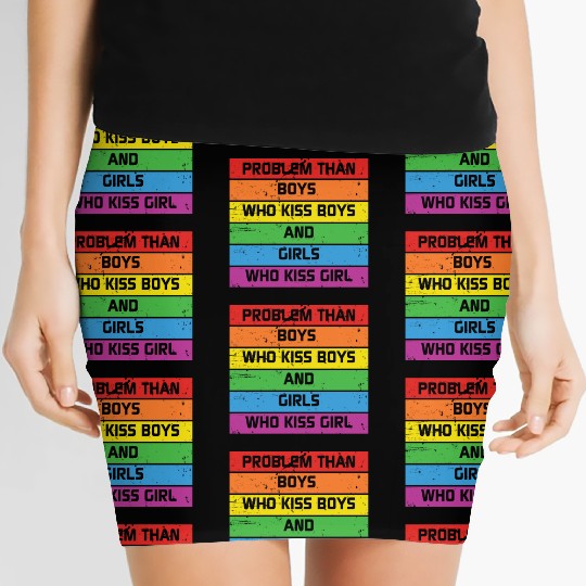 LBGT Flag Gay Pride Human Vintage Rainbow Women's Mini Skirts