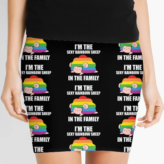 LBGT Flag Gay Pride Human Vintage Rainbow Women's Mini Skirts