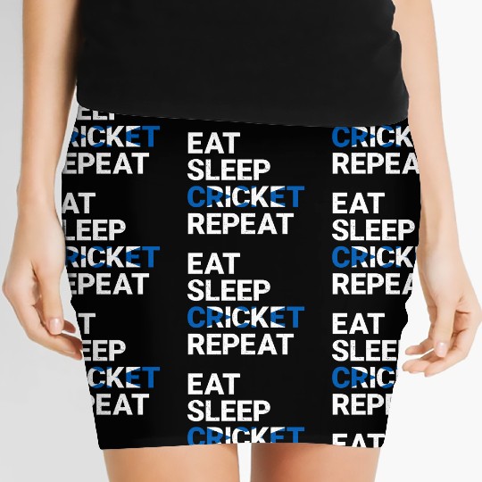 Eat Sleep Cricket Repeat Scotland Flag Sports Gift Women's Mini Skirts