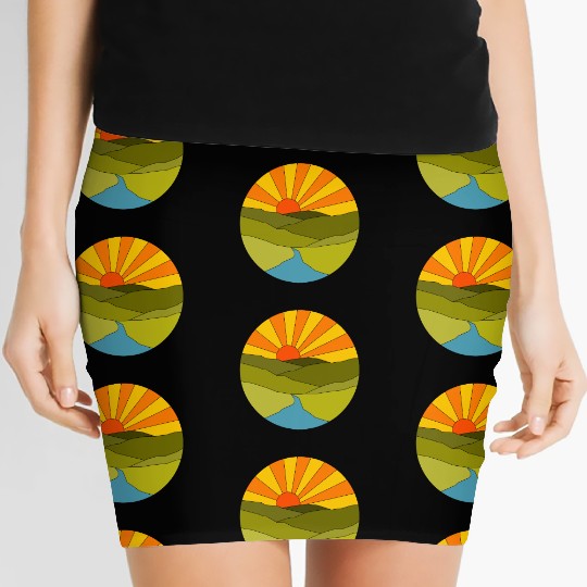 Sunrise geometrical Women's Mini Skirts