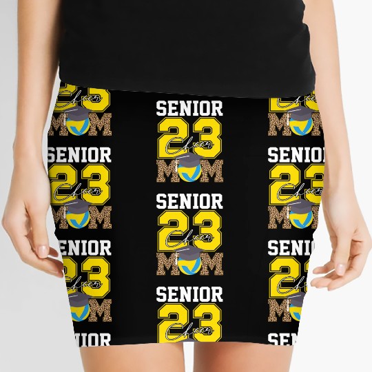 Cheer Mom Senior Class Of 2023 Volleyball Fan Gift Women's Mini Skirts