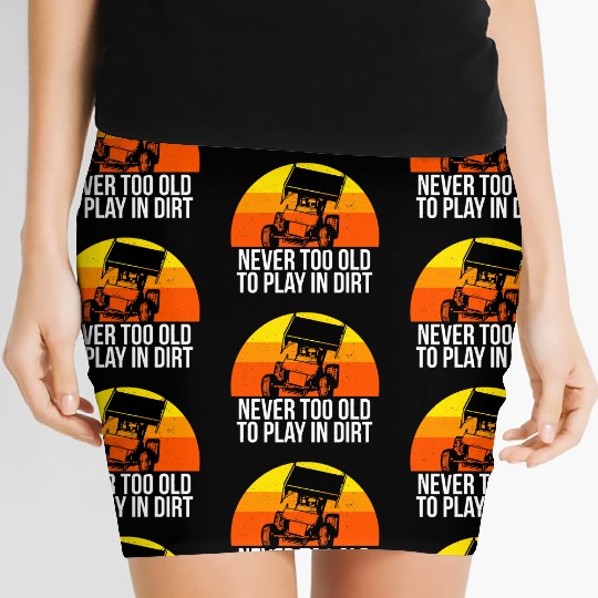Sprint Car Racing Never Old Play Dirt Track Race F Women's Mini Skirts