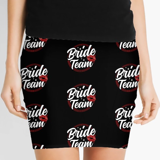 Bride Team Party Cute Bachelorette Wedding Women's Mini Skirts