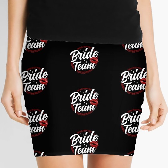 Bride Team Party Cute Bachelorette Wedding Women's Mini Skirts