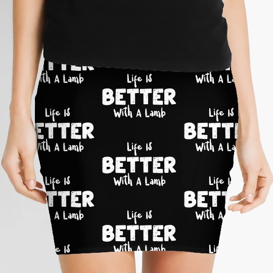 Life Is Better With A Lamb - Sheep Women's Mini Skirts