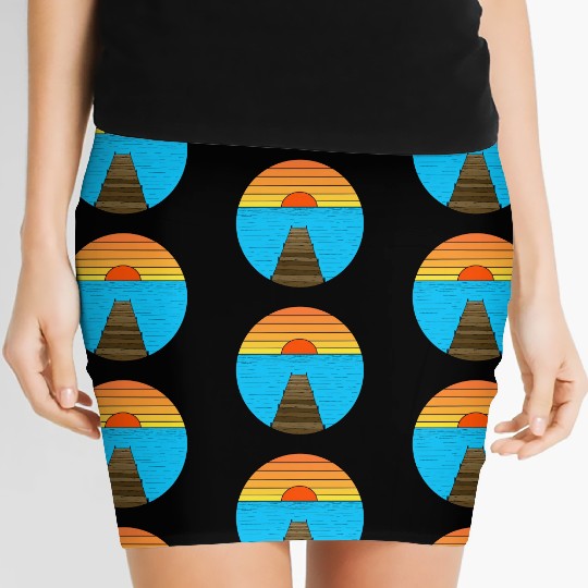 Footbridge sunrise Women's Mini Skirts