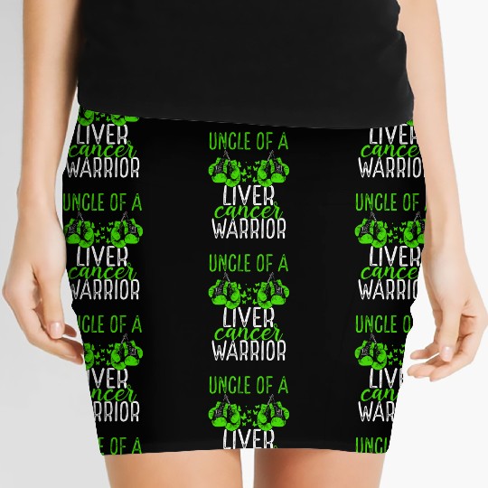 Uncle Liver Cancer Awareness Niece Nephew Women's Mini Skirts
