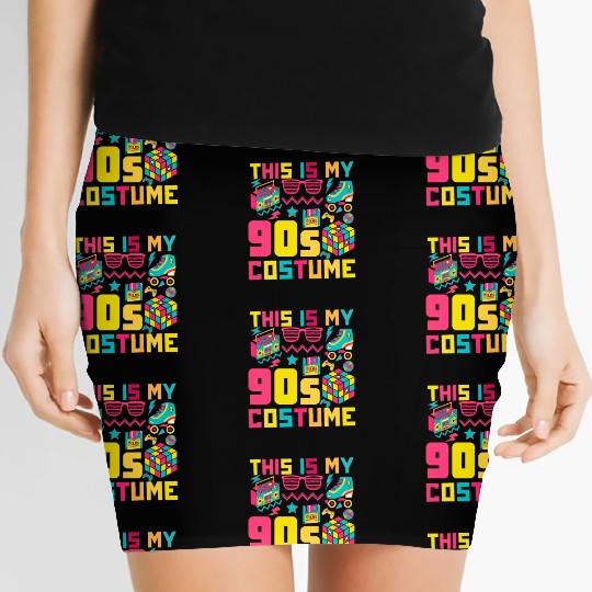 This Is My 80s Costume 90s Party Funny Is My 90s Women's Mini Skirts