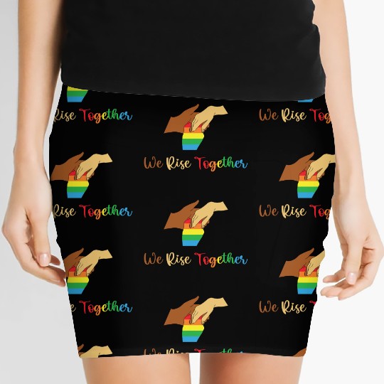 LBGT Flag Gay Pride Human We rise togheter Women's Mini Skirts