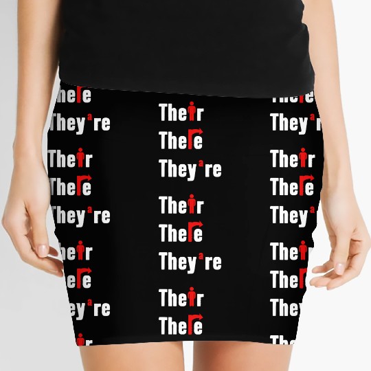 Their There They're English Teacher Grammar Women's Mini Skirts