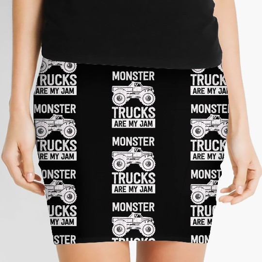 Monster Trucks Are My Jam Vintage Retro Women's Mini Skirts