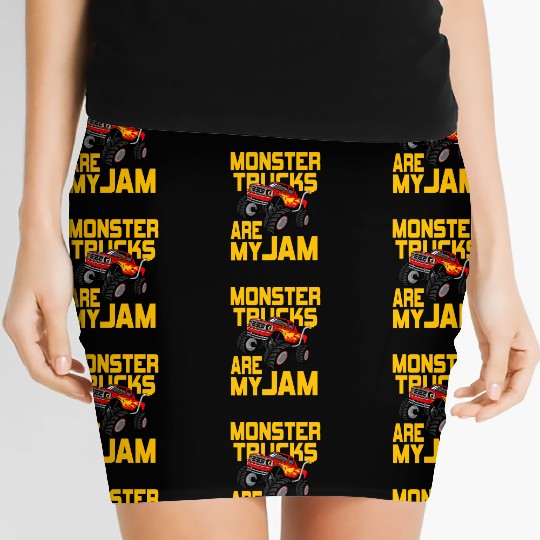 Monster Trucks Are My Jam Vintage Retro Women's Mini Skirts