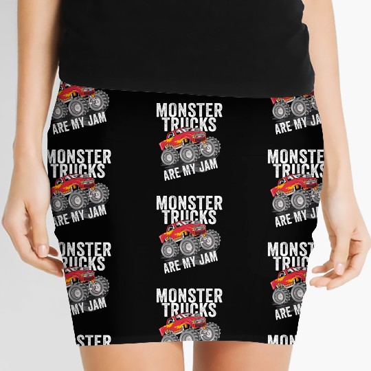 Monster Trucks Are My Jam Vintage Retro Women's Mini Skirts