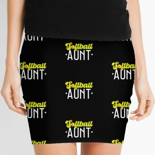 Softball Aunt Softball Player Pitcher Catcher Women's Mini Skirts