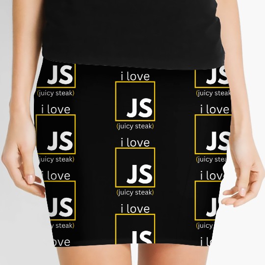 JavaScript web developer funny programming Women's Mini Skirts