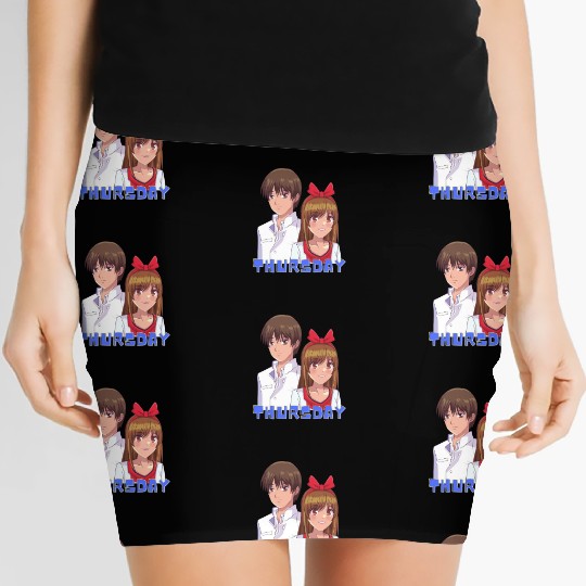 Anime Boy and Girl Day of The Week Thursday Women's Mini Skirts